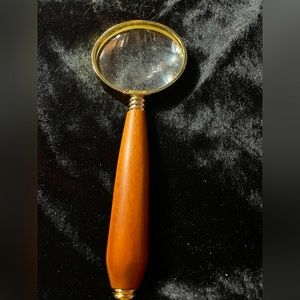 Custom made exotic wood magnifier.